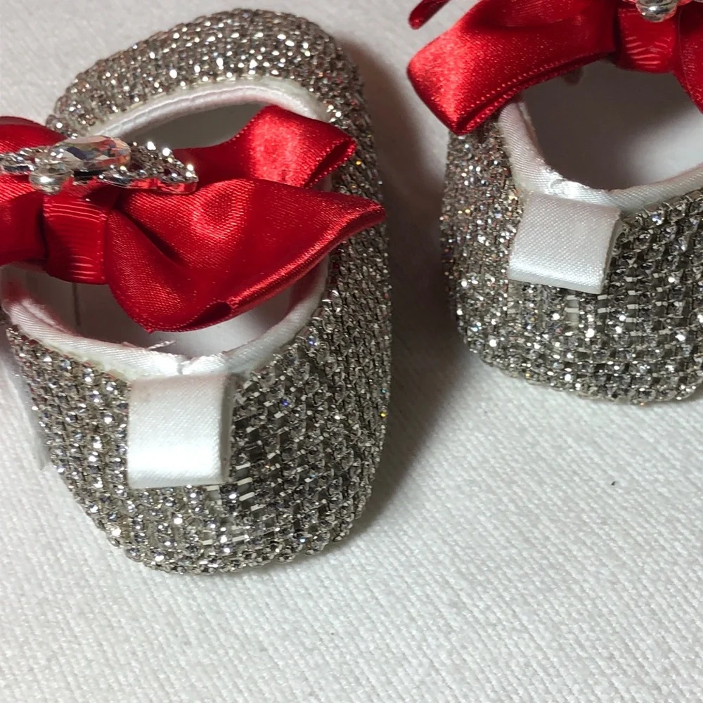 Girl Rhinestones Soft Bottom Toddler Size 1